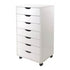 Winsome Wood 10792 Halifax Cabinet for Office, 7 Drawers, White