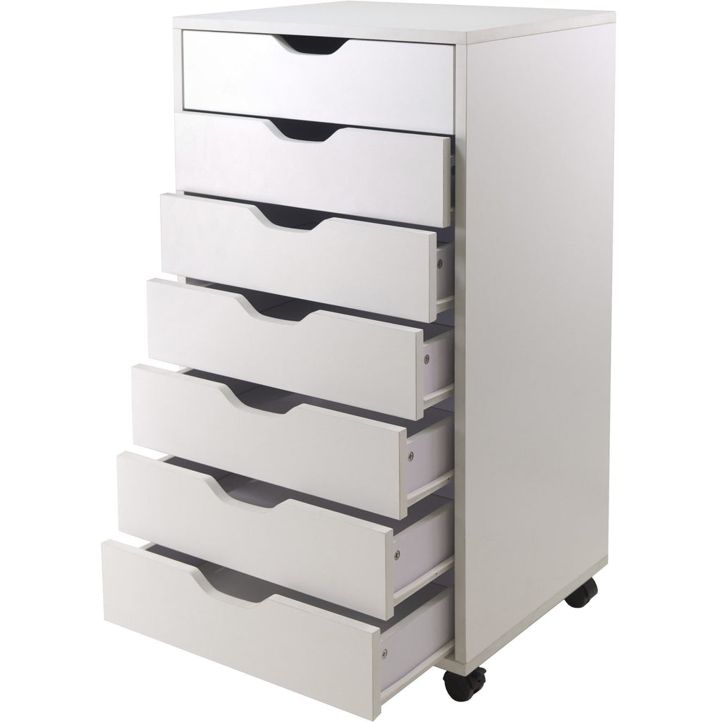 Halifax Cabinet for Closet / Office, 7 Drawers, White - Pankour