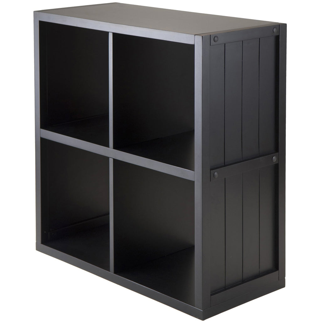 Winsomewood Shelf 2 x 2 Cube with Wainscoting Panel - Pankour