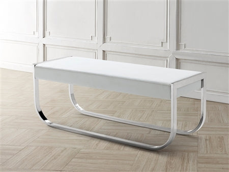 Casabianca Home BELLAGIO CB-3001-WH-BENCH Bench White Eco Leather - Pankour