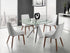 Casabianca Home CREEK CB-F3185-WWAL Dining Chair White Eco-Leather/Walnut Legs - Pankour