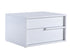 Casabianca Home DOLCE TC-0210-R-N-WH Nightstand / End Table High Gloss White Lacquer Right Side - Pankour