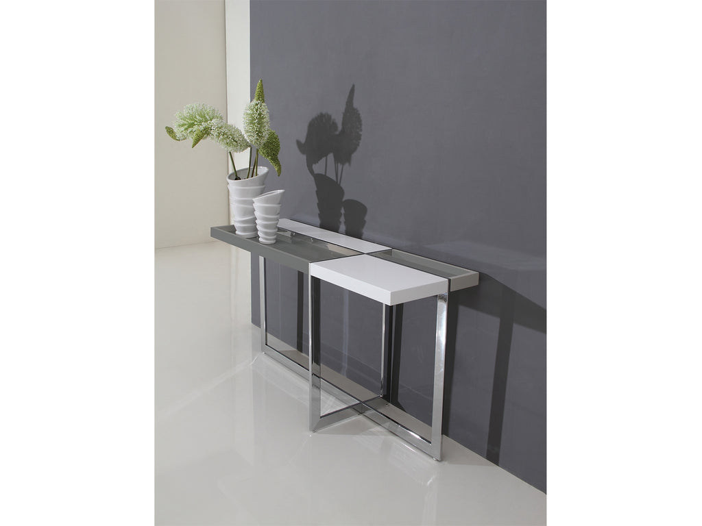Casabianca Home DOMINO TC-2605 Console Table High Gloss White Lacquer - Pankour