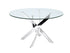 Casabianca Home GALAXY CB-F2133 Dining Table Chrome / Clear Glass - Pankour