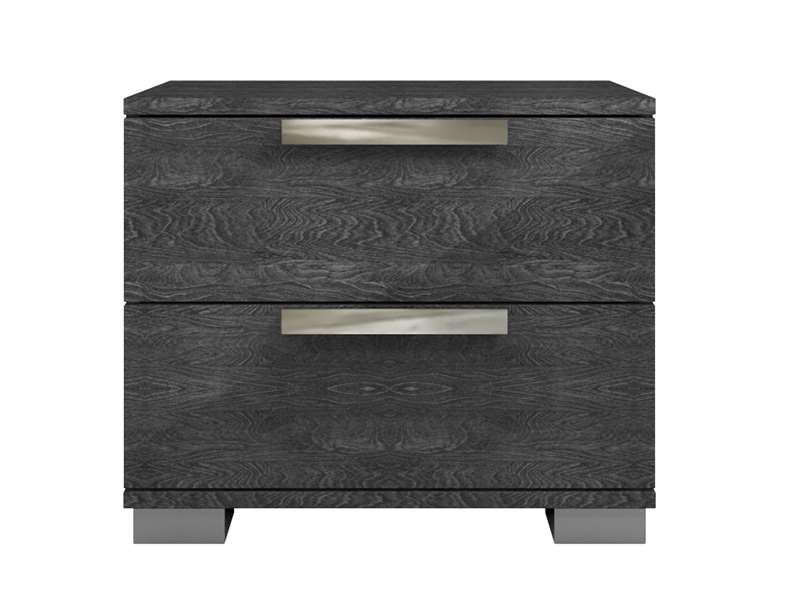 Casabianca Home HAMPTON TC-9004-NG-G Nightstand / End Table Gray Birch Lacquer - Pankour