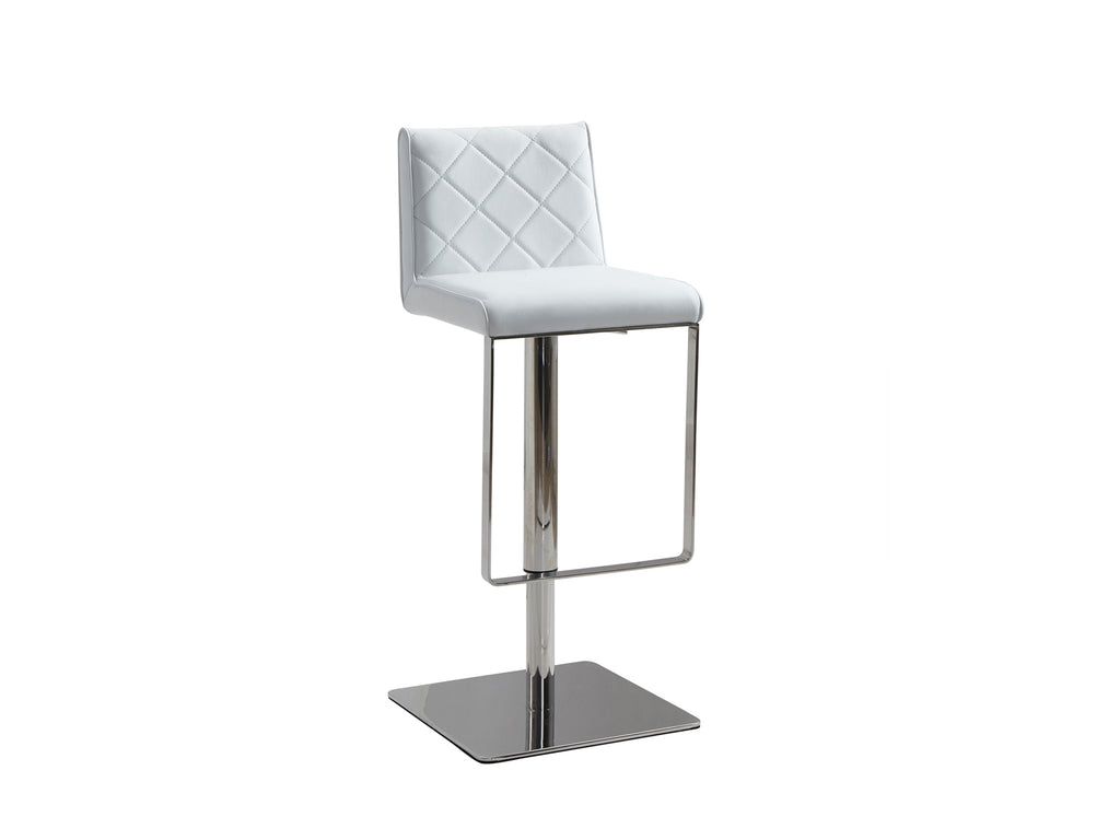 Casabianca Home LOFT CB-922-WH-BAR Barstool White Eco-leather w Stainless Steel - Pankour