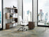 Casabianca Home RIO CB-1109-WAL-DESK Office Desk Walnut Veneer w Clear Glass - Pankour
