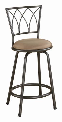 Coaster Furniture BAR STOOLS: METAL SWIVEL 122019 COUNTER HT STOOL BROWN & BLACK - Pankour