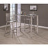 Coaster Furniture BAR TABLES: CHROME/ CLEAR GLASS 104873 BAR TABLE - Pankour