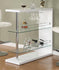 Coaster Furniture BAR UNITS: CONTEMPORARY 100167 BAR TABLE GLOSSY WHITE & CHROME - Pankour
