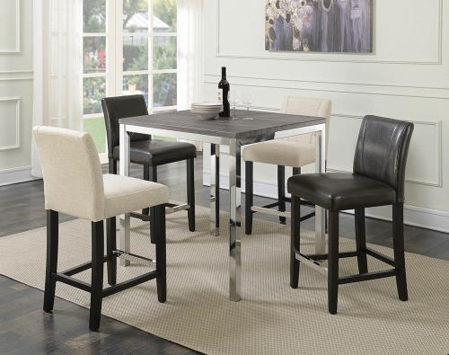 Coaster Furniture EVERYDAY DINING: STOOLS 130063 COUNTER HT STOOL IVORY & BROWN - Pankour