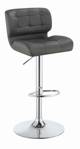 Coaster Furniture REC ROOM/BAR STOOLS: HEIGHT ADJUSTABLE 100545 ADJUSTABLE BAR STOOL GREY & CHROME - Pankour