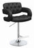 Coaster Furniture REC ROOM/BAR STOOLS: HEIGHT ADJUSTABLE 102555 ADJUSTABLE BAR STOOL BLACK & CHROME - Pankour