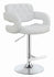 Coaster Furniture REC ROOM/BAR STOOLS: HEIGHT ADJUSTABLE 102557 ADJUSTABLE BAR STOOL WHITE & CHROME - Pankour
