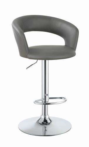Coaster Furniture REC ROOM/BAR STOOLS: HEIGHT ADJUSTABLE 120397 ADJUSTABLE BAR STOOL GREY & CHROME - Pankour