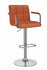 Coaster Furniture REC ROOM/BAR STOOLS: HEIGHT ADJUSTABLE 121098 ADJUSTABLE BAR STOOL ORANGE & CHROME - Pankour
