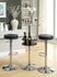 Coaster Furniture REC ROOM/ BAR TABLES: CHROME/GLASS 102558 ADJUSTABLE BAR STOOL BLACK & CHROME - Pankour