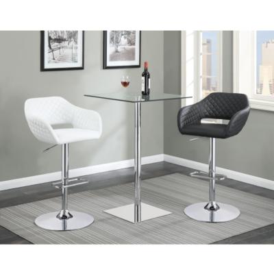 Coaster Furniture REC ROOM/ BAR TABLES: CHROME/GLASS 102951 Transparent - Pankour