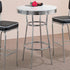 Coaster Furniture REC ROOM/ BAR TABLES: CHROME/GLASS 2300 Bar Table WHITE - Pankour