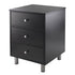 Winsome Wood 20933 Daniel Accent Table with 3 Drawers, Black Finish
