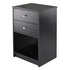 Winsome Wood 20936 Ava Accent Table with 2 Drawers in Black Finish