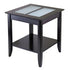 Winsome Wood 92122 Syrah End Table with Frosted Glass
