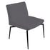 LENOX Collection Dark Gray Eco-leather / Black Metal Legs  Accent Chair by Talenti Casa - Pankour